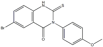 1,2-Dihydro-3-(4-methoxyphenyl)-6-bromo-2-thioxoquinazolin-4(3H)-one Struktur