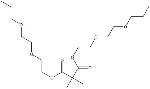 Propane-2,2-dicarboxylic acid bis[2-(2-propoxyethoxy)ethyl] ester Struktur