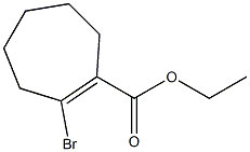 2-Bromo-1-cycloheptene-1-carboxylic acid ethyl ester Struktur