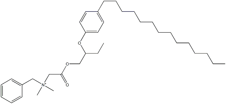 N,N-Dimethyl-N-benzyl-N-[[[2-(4-tetradecylphenyloxy)butyl]oxycarbonyl]methyl]aminium Struktur