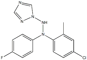 1-(1H-1,2,4-Triazol-1-yl)-2-[4-fluorophenyl]-2-(2-methyl-4-chlorophenyl)hydrazine Struktur