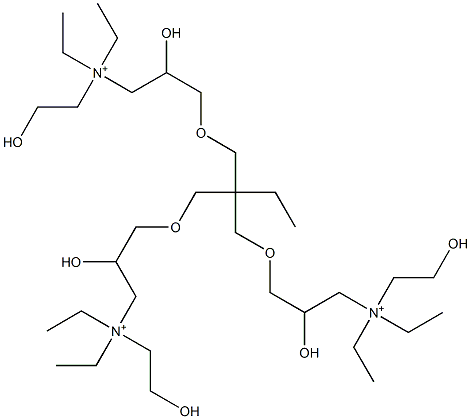 5,5',5''-(Propane-1,1,1-triyl)tris[N,N-diethyl-N-(2-hydroxyethyl)-2-hydroxy-4-oxa-1-pentanaminium] Struktur