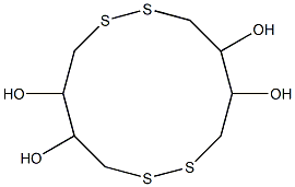 1,2,7,8-Tetrahydroxy-4,5,10,11-tetrathiacyclododecane Struktur