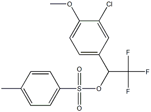 4-Methylbenzenesulfonic acid 2,2,2-trifluoro-1-(3-chloro-4-methoxyphenyl)ethyl ester Struktur