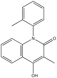 1-(2-Methylphenyl)-3-methyl-4-hydroxy-2(1H)-quinolone Struktur