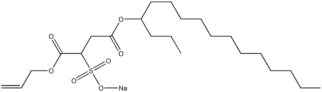 2-(Sodiosulfo)succinic acid 4-hexadecyl 1-(2-propenyl) ester Struktur