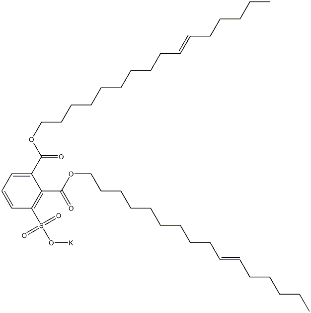 3-(Potassiosulfo)phthalic acid di(10-hexadecenyl) ester Struktur