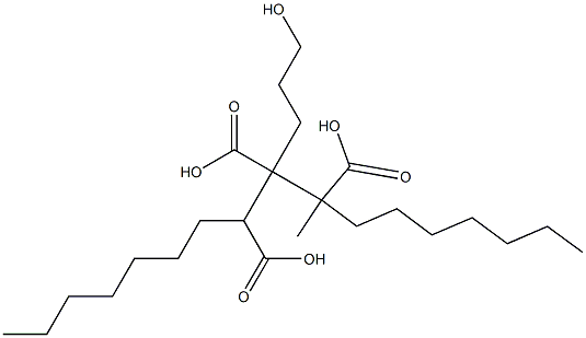 Butane-1,2,3-tricarboxylic acid 2-(3-hydroxypropyl)1,3-diheptyl ester Struktur