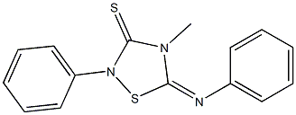 4-Methyl-5-phenylimino-2-phenyl-1,2,4-thiadiazolidine-3-thione Struktur