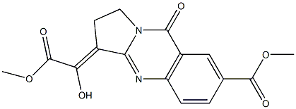 2-[(7-Methoxycarbonyl-1,2,3,9-tetrahydro-9-oxopyrrolo[2,1-b]quinazolin)-3-ylidene]-2-hydroxyacetic acid methyl ester Struktur