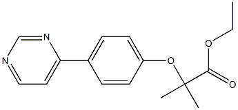 2-[4-(4-Pyrimidinyl)phenoxy]-2-methylpropionic acid ethyl ester Struktur