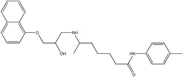 6-[3-(1-Naphthalenyloxy)-2-hydroxypropylamino]-N-(4-methylphenyl)heptanamide Struktur