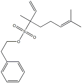 3,7-Dimethyl-1,6-octadiene-3-sulfonic acid (2-phenylethyl) ester Struktur