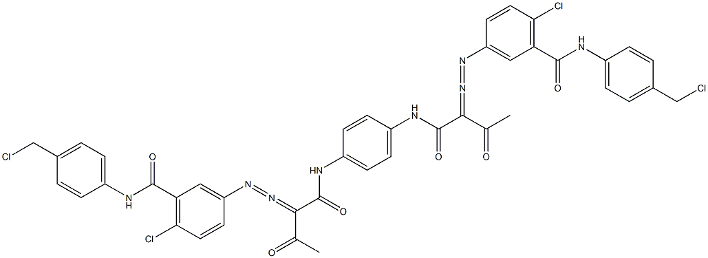 3,3'-[1,4-Phenylenebis[iminocarbonyl(acetylmethylene)azo]]bis[N-[4-(chloromethyl)phenyl]-6-chlorobenzamide] Struktur