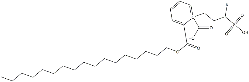 Phthalic acid 1-heptadecyl 2-(3-potassiosulfopropyl) ester Struktur