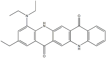 4-(Diethylamino)-2-ethyl-5,12-dihydroquino[2,3-b]acridine-7,14-dione Struktur