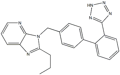 2-Propyl-3-[[2'-(2H-tetrazol-5-yl)-1,1'-biphenyl-4-yl]methyl]-3H-imidazo[4,5-b]pyridine Struktur