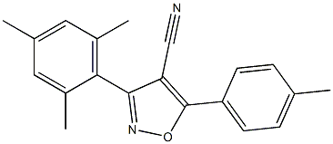 5-(4-Methylphenyl)-3-(2,4,6-trimethylphenyl)-isoxazole-4-carbonitrile Struktur