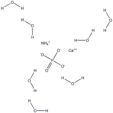 Ammonium calcium phosphate heptahydrate Struktur