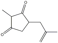 2-Methyl-4-(2-methyl-2-propenyl)-1,3-cyclopentanedione Struktur