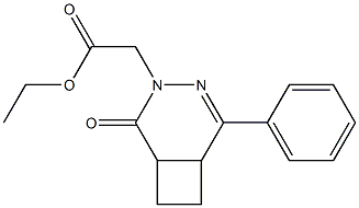 3-Phenyl-4,5-ethylene-5,6-dihydro-6-oxopyridazine-1(4H)-acetic acid ethyl ester Struktur