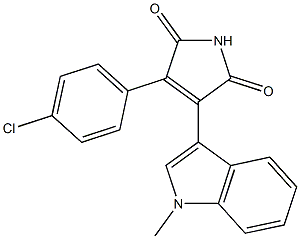 3-(1-Methyl-1H-indol-3-yl)-4-(4-chlorophenyl)-1H-pyrrole-2,5-dione Struktur