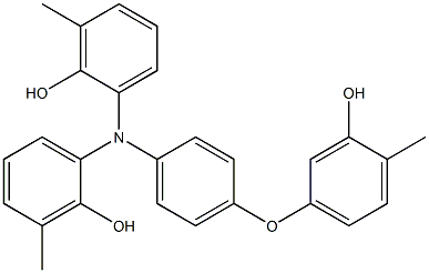 N,N-Bis(2-hydroxy-3-methylphenyl)-4-(3-hydroxy-4-methylphenoxy)benzenamine Struktur