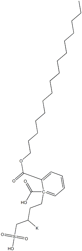 Phthalic acid 1-hexadecyl 2-(3-potassiosulfobutyl) ester Struktur