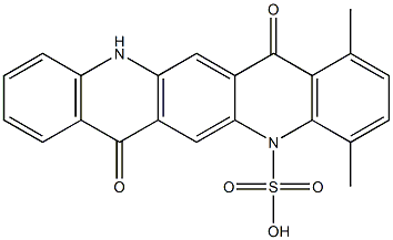 5,7,12,14-Tetrahydro-1,4-dimethyl-7,14-dioxoquino[2,3-b]acridine-5-sulfonic acid Struktur