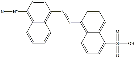 4-[(5-Sulfo-1-naphtyl)azo]-1-naphthalenediazonium Struktur