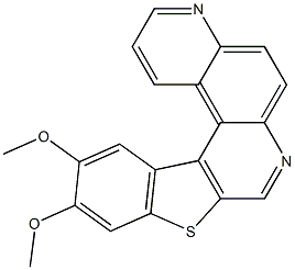 11,12-Dimethoxy-4,7-diaza-9-thia-9H-indeno[2,1-c]phenanthrene Struktur