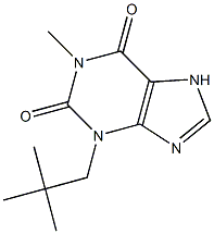 1-Methyl-3-(2,2-dimethylpropyl)xanthine Struktur