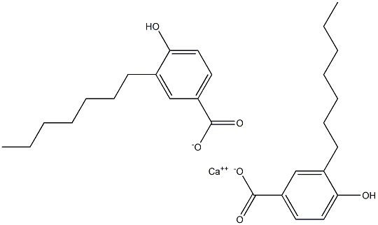 Bis(3-heptyl-4-hydroxybenzoic acid)calcium salt Struktur