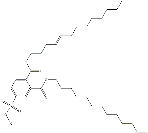 4-(Potassiosulfo)phthalic acid di(4-tridecenyl) ester Struktur