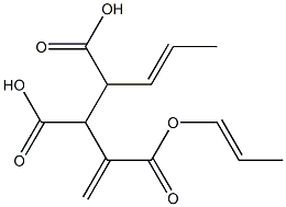 3-Butene-1,2,3-tricarboxylic acid 1,3-di(1-propenyl) ester Struktur