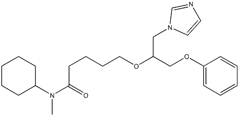 5-[2-(1H-Imidazol-1-yl)-1-(phenoxymethyl)ethoxy]-N-methyl-N-cyclohexylpentanamide Struktur