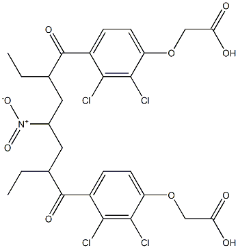 2,2'-[(2,6-Diethyl-4-nitro-1,7-dioxoheptane-1,7-diyl)bis[(2,3-dichloro-4,1-phenylene)oxy]]diacetic acid Struktur