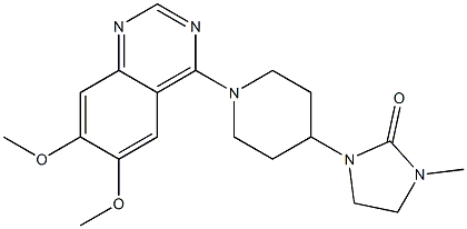 1-[1-(6,7-Dimethoxyquinazolin-4-yl)piperidin-4-yl]-3-methylimidazolidin-2-one Struktur