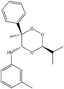 (3S,5S,6R)-3-Isopropyl-5-(3-methylphenylamino)-6-methyl-6-phenyl-1,2,4-trioxane Struktur