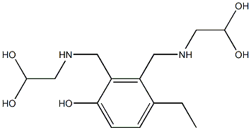 2,3-Bis[[(2,2-dihydroxyethyl)amino]methyl]-4-ethylphenol Struktur