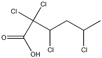 2,2,3,5-Tetrachlorohexanoic acid Struktur