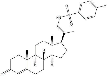 20-[[(4-Methylphenyl)sulfonylamino]methylene]pregn-4-en-3-one Struktur