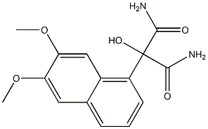 2-(6,7-Dimethoxy-1-naphtyl)-2-hydroxymalonamide Struktur