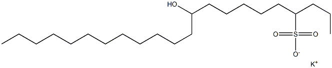 10-Hydroxydocosane-4-sulfonic acid potassium salt Struktur