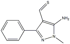 1-Methyl-3-phenyl-5-amino-1H-pyrazole-4-carbothialdehyde Struktur