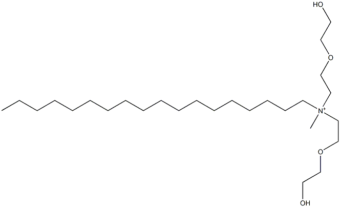 N,N-Bis[2-(2-hydroxyethoxy)ethyl]-N-methyl-1-octadecanaminium Struktur