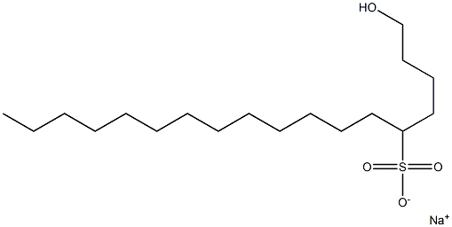 1-Hydroxyoctadecane-5-sulfonic acid sodium salt Struktur