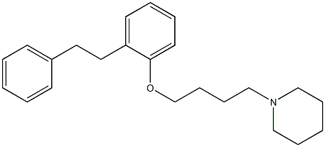 1-[4-[2-(2-Phenylethyl)phenoxy]butyl]piperidine Struktur