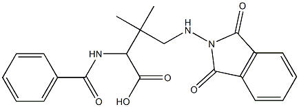 2-(Benzoylamino)-4-[(1,3-dioxo-2H-isoindol-2-yl)amino]-3,3-dimethylbutyric acid Struktur