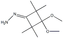 3,3-Dimethoxy-2,2,4,4-tetramethylcyclobutan-1-one hydrazone Struktur